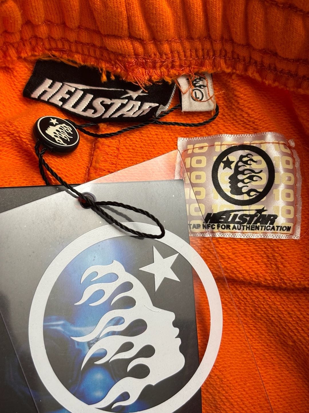 Hellstar Fire Sweatpants Size L Orange Dye 4