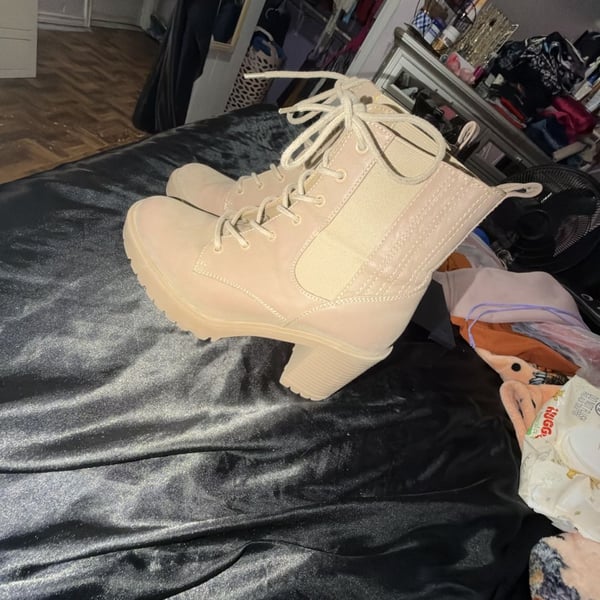 Buy Mia Daryl Platform Combat Boot - Stone Brus At 46% Off