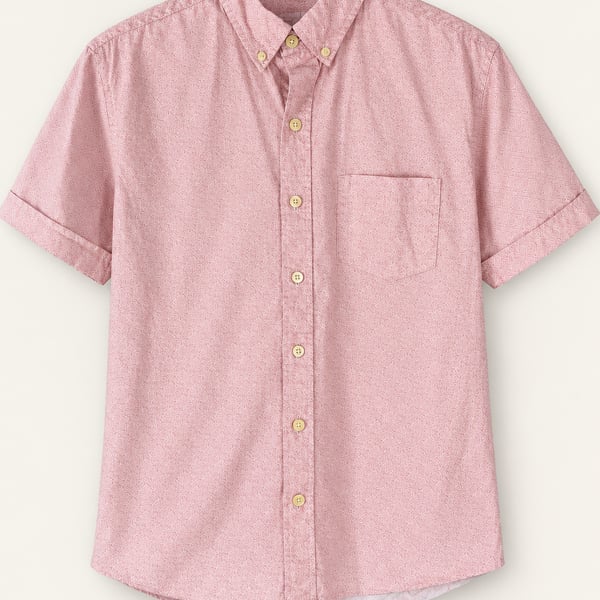 Kennington Ltd Short Sleeve Button Down Shirt Size M Pink Floral Print