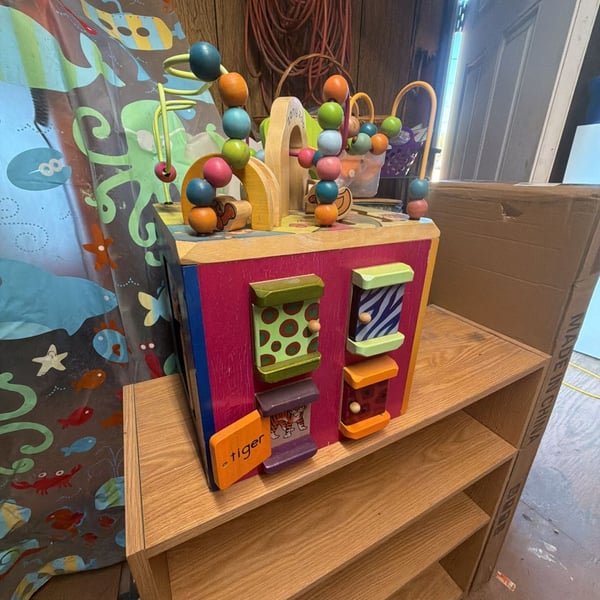 B. Toys Zany Zoo Wooden Activity Cube