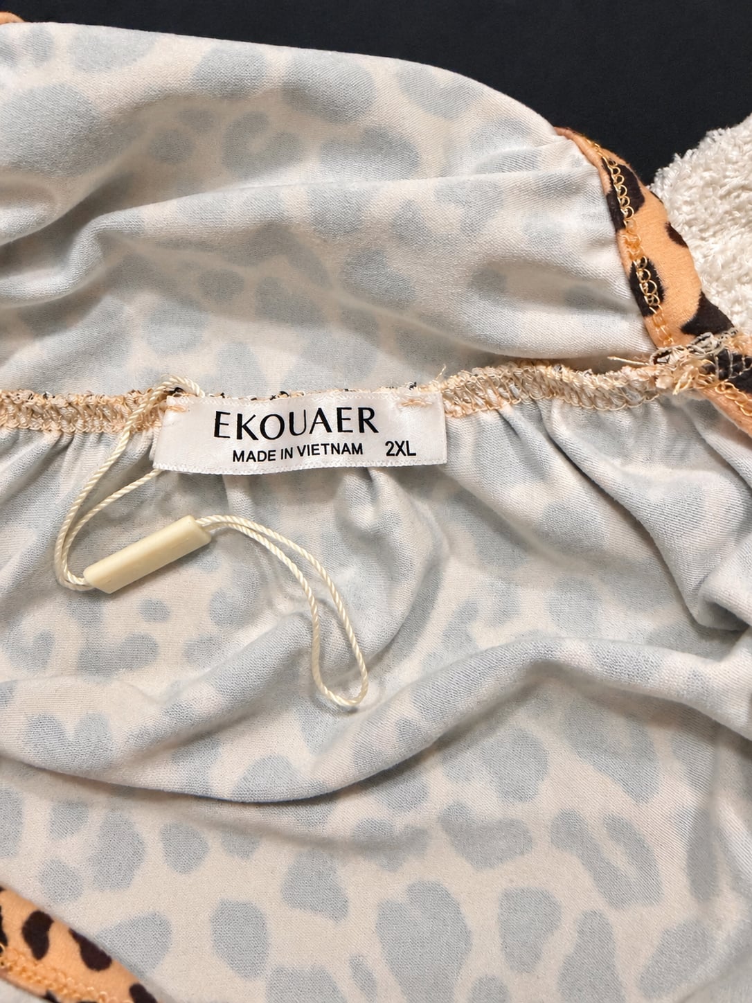 Ekouaer Tank Top And Shorts Set Size 2XL Leopard Print Sleepwear 4