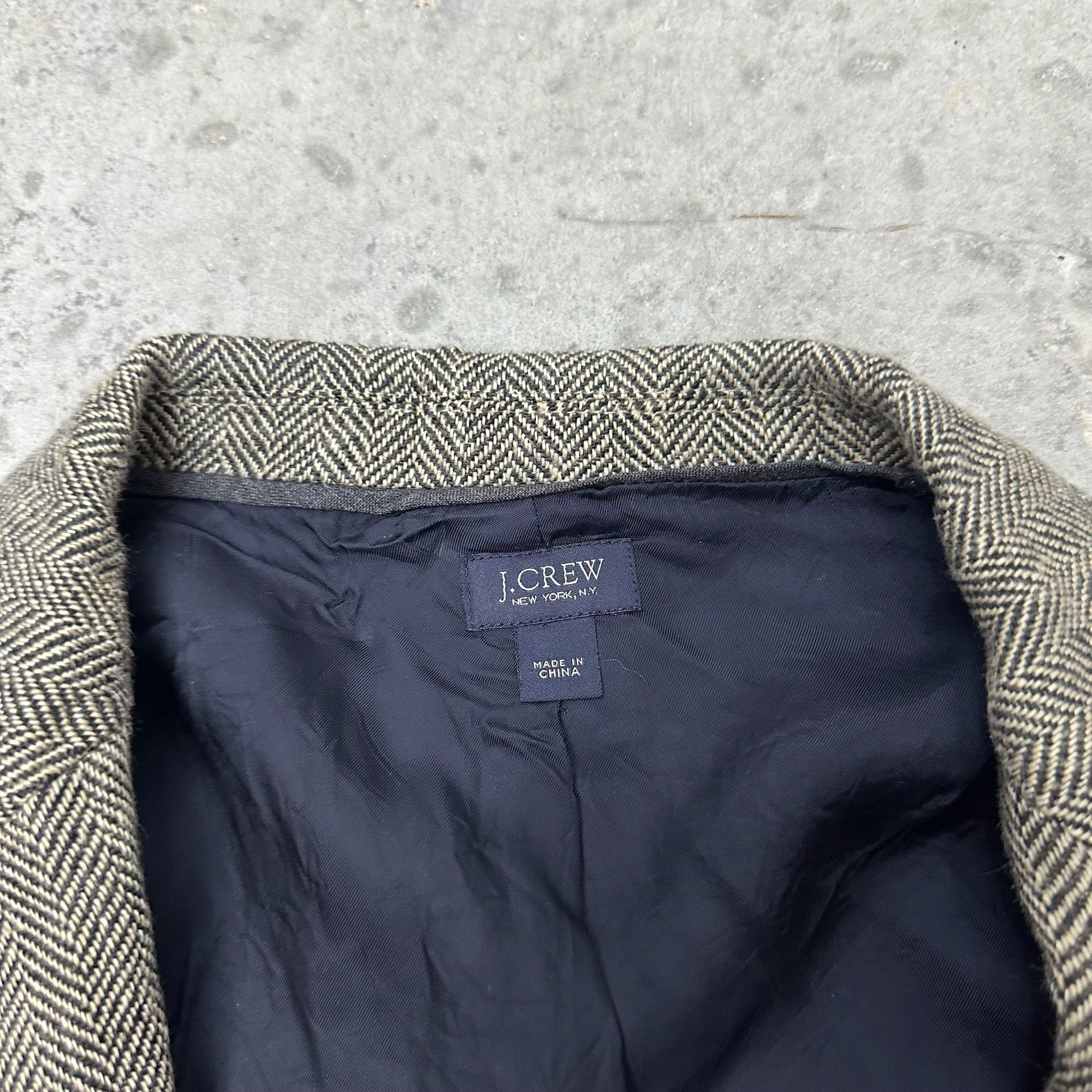 NWT J. Crew Ludlow Herringbone Linen Blazer - Size 42L 4