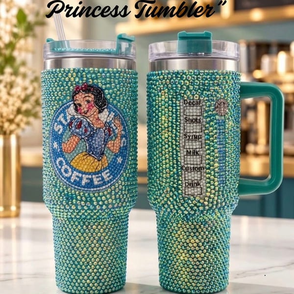 Handmade Enchanted Princess Tumbler Size 30oz