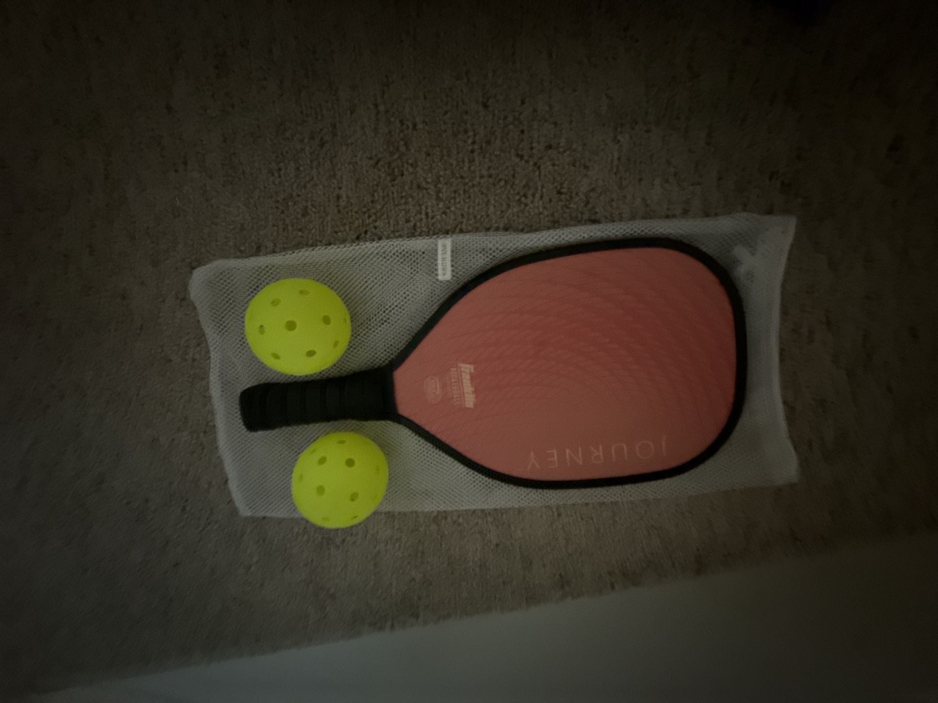 Franklin Sports Journey Wood Pickleball Paddle and Ball Set Pink 1