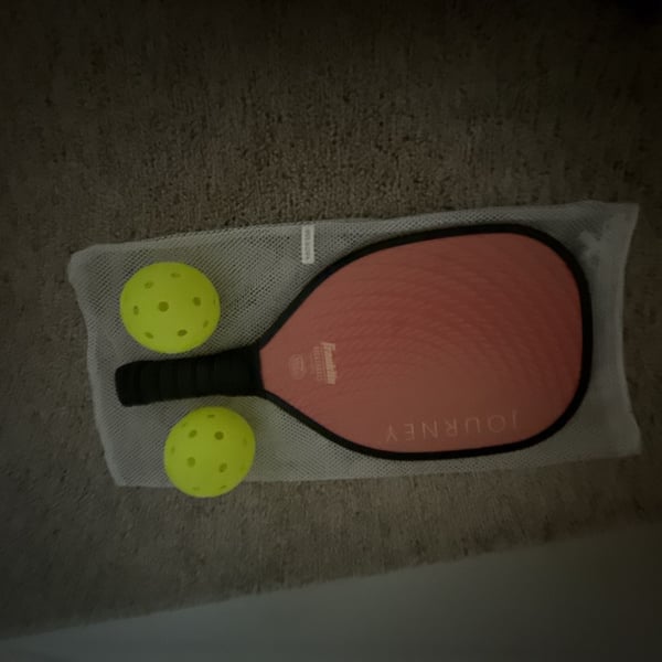 Franklin Sports Journey Wood Pickleball Paddle and Ball Set Pink