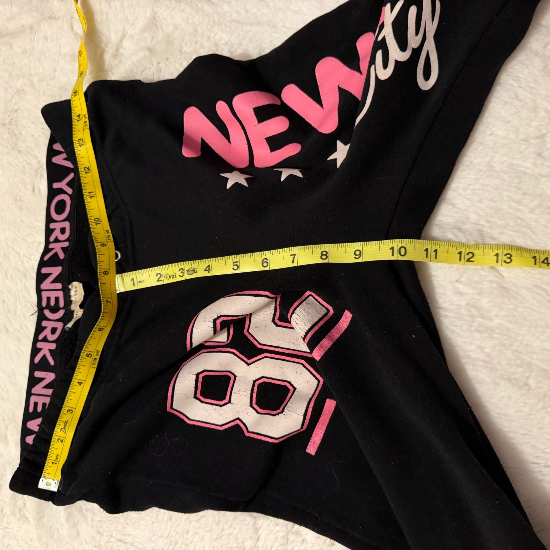bobbie brooks Pants Size S Black New York 82 Graphic Joggers Y2K 8