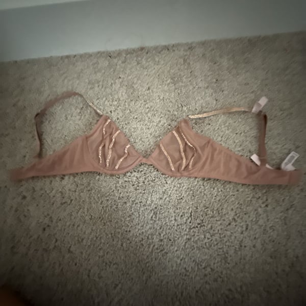 Victoria's Secret Shine Strap Unlined Low-Cut Demi Bra Size 34B