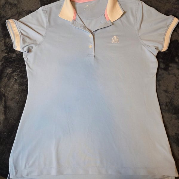 Peter Millar Polo Shirt Size M Light Blue Golf, Pickleball, Tennis Top