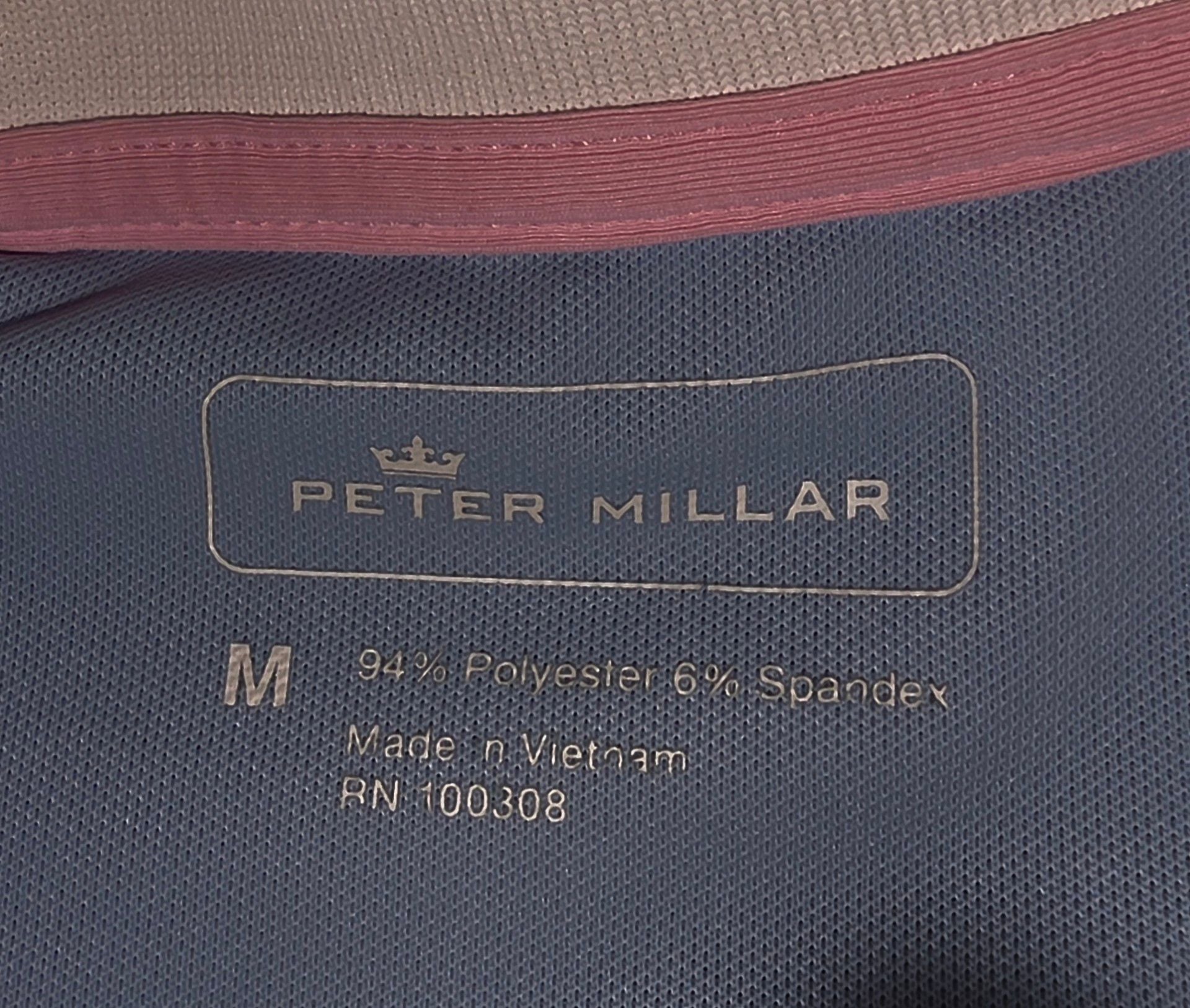 Peter Millar Polo Shirt Size M Light Blue Golf, Pickleball, Tennis Top 5