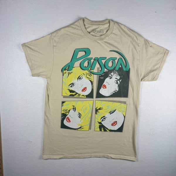 Poison Look What The Cat Dragged In T-Shirt Size M Beige