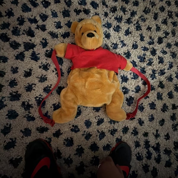 Vintage Disney Winnie The Pooh Plush Backpack Adjustable Straps