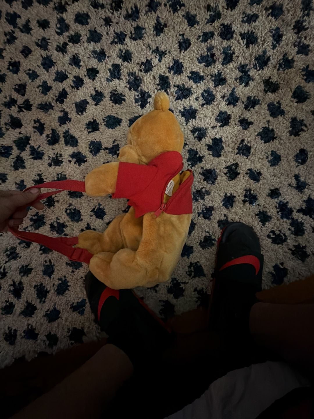Vintage Disney Winnie The Pooh Plush Backpack Adjustable Straps 4