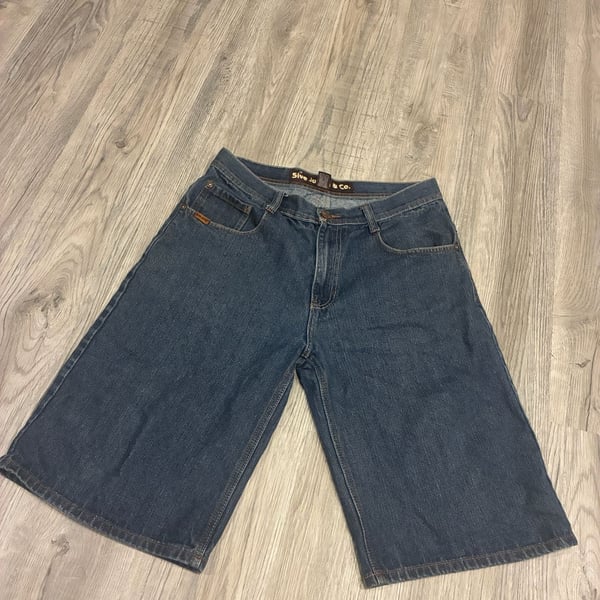 5ive Jungle Co. Denim Shorts Blue Baggy Y2K Jorts