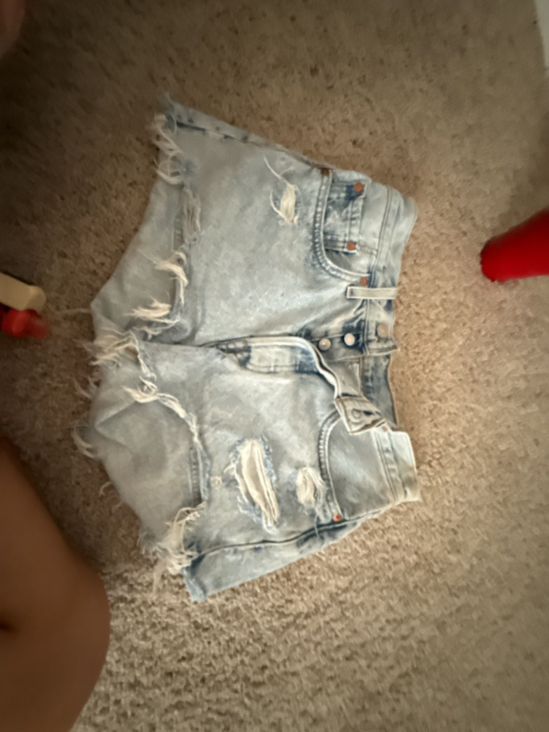 Levi's 501 Distressed Denim Cutoff Shorts Light Wash 2