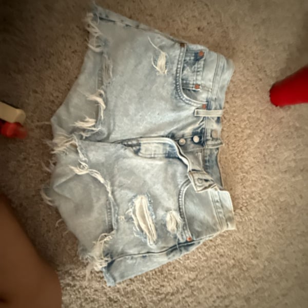 Levi's 501 Distressed Denim Cutoff Shorts Light Wash