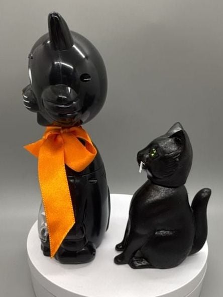 SCM Designs Halloween Black Cat Candy Container Bobblehead Nodder Figurine Lot 8