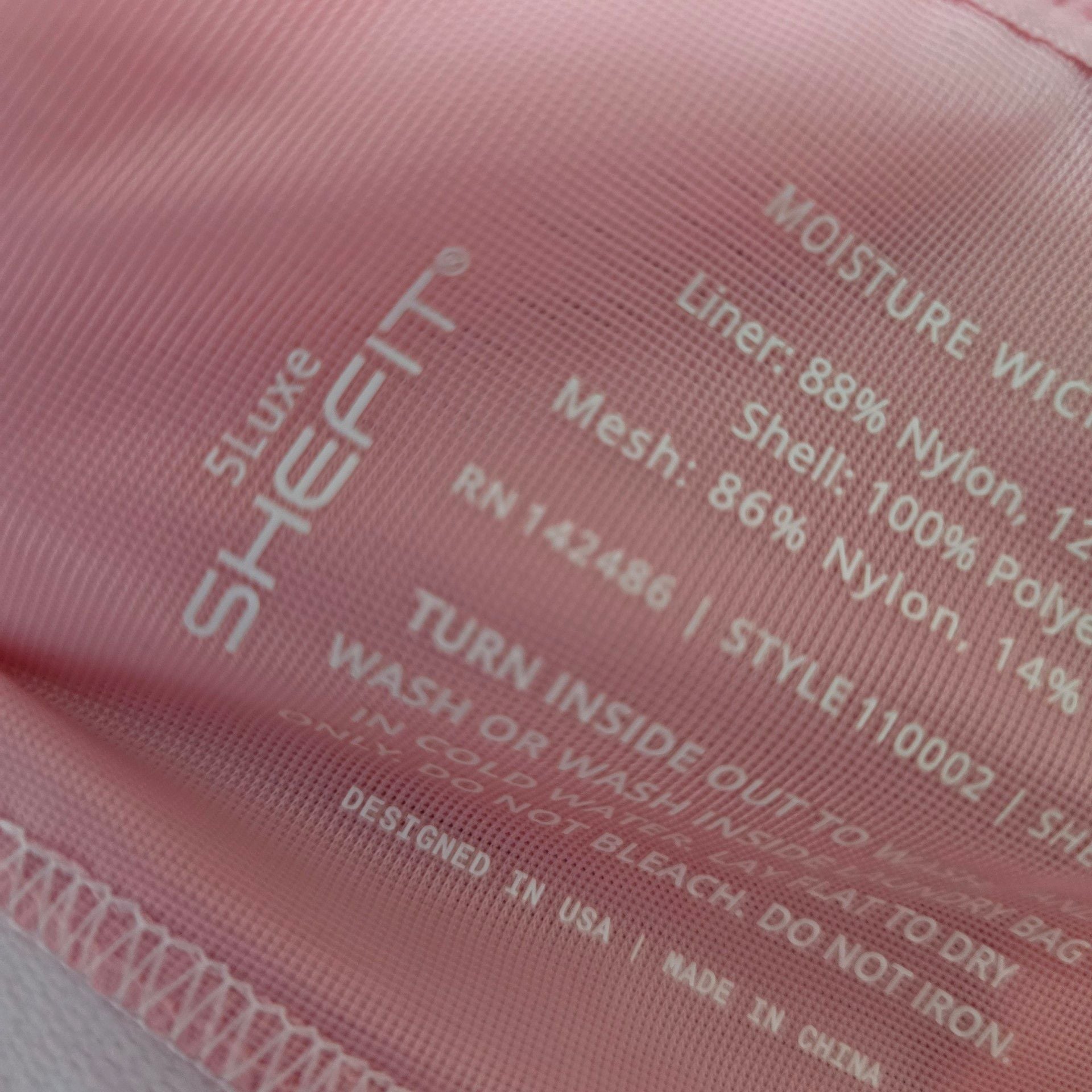 Shefit 5 Luxe Sports Bra Pink High Impact Zip Front 5