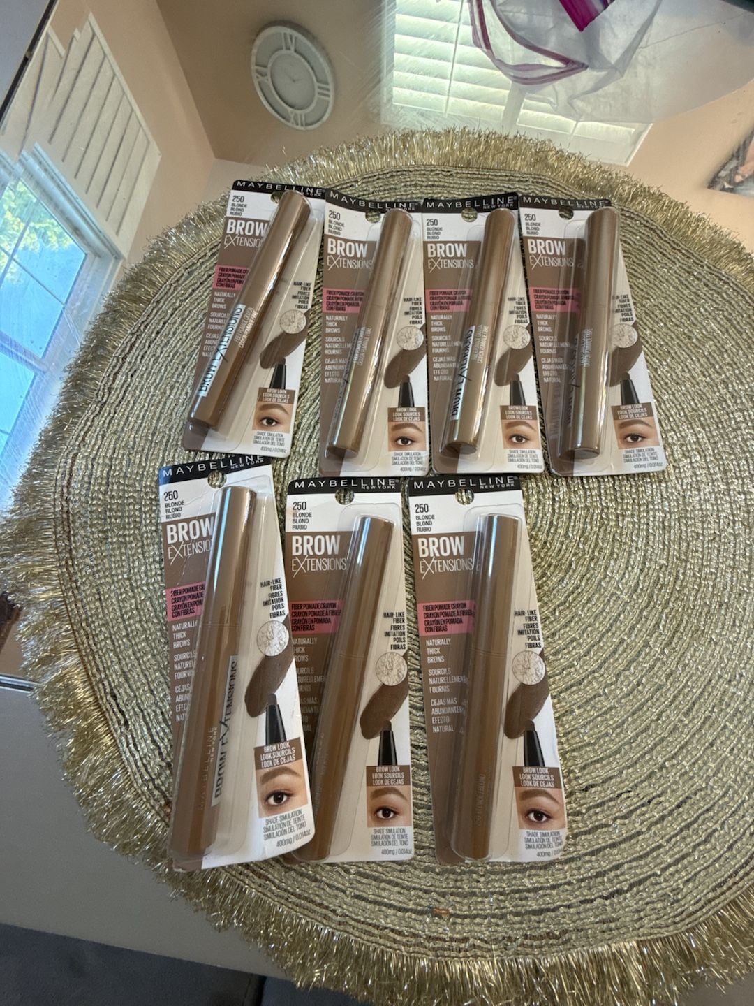Maybelline Brow Extensions Fiber Pomade Crayon Blonde 250 Lot of 7 1