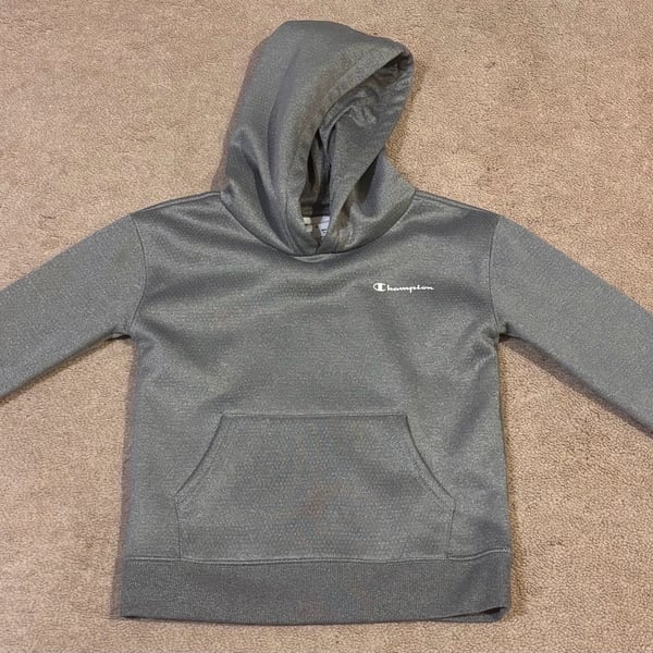 Champion Hoodie Kids Size 6 Gray Pullover Sweatshirt