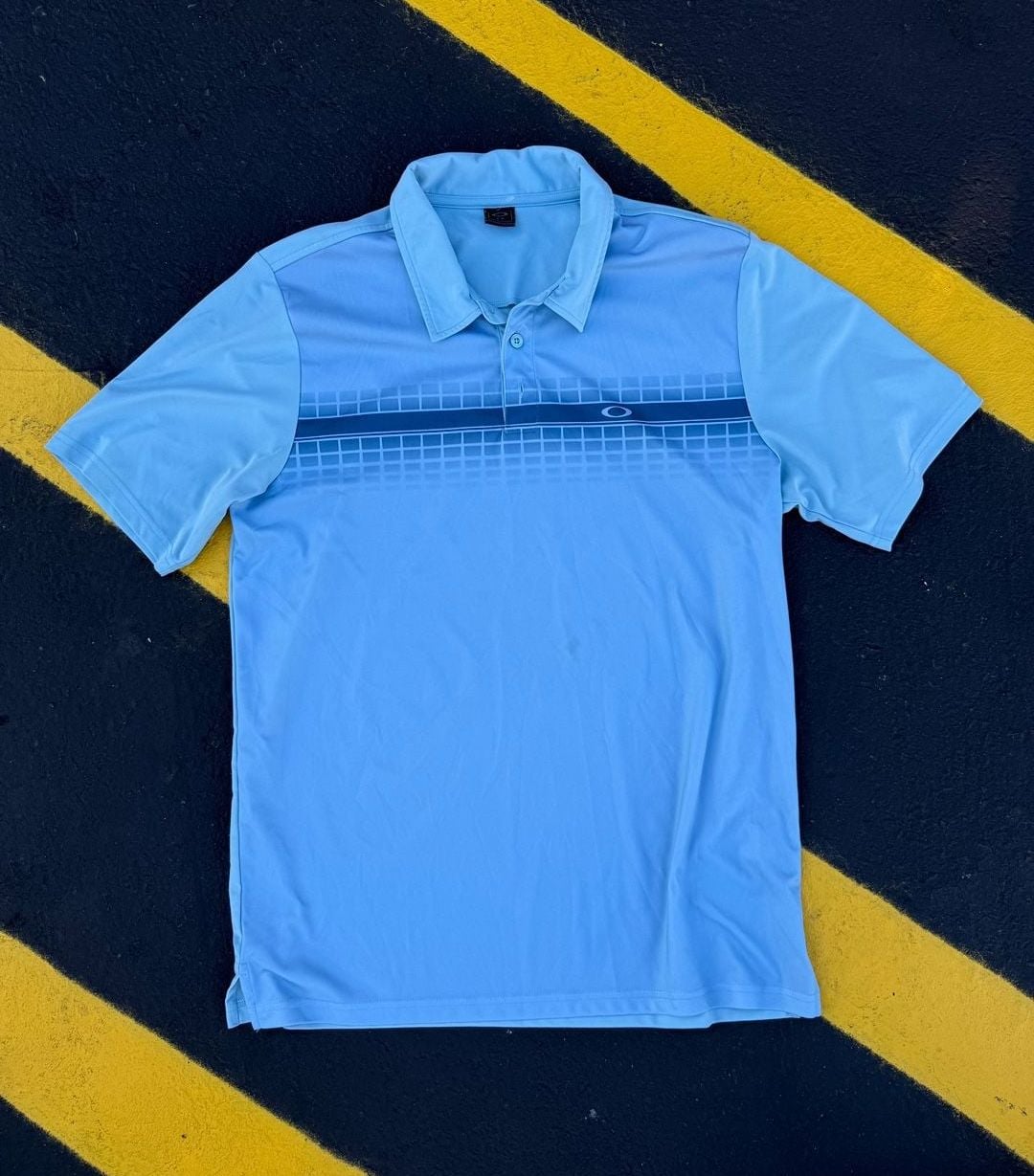 Oakley Polo Shirt Blue Golf Athletic Short Sleeve 2