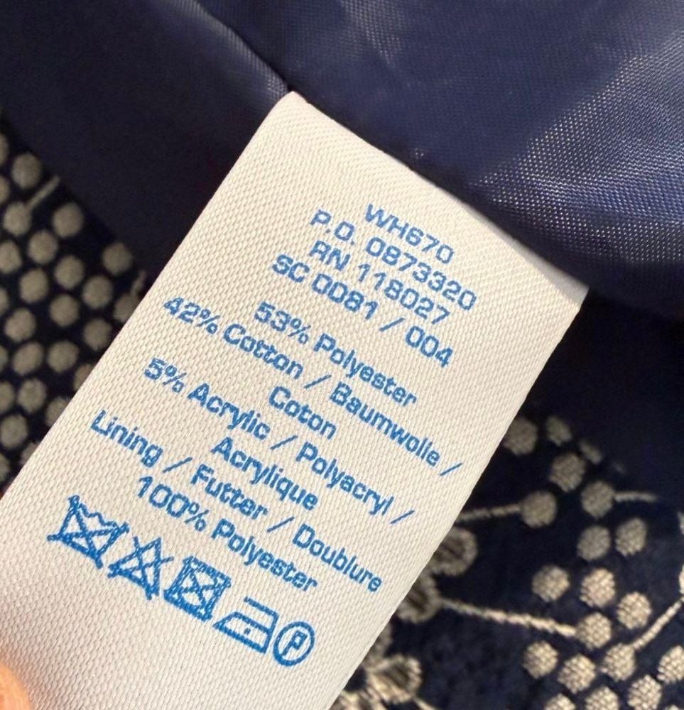 Boden Dress WH670 Blue White Floral Jacquard Mini Dress 7