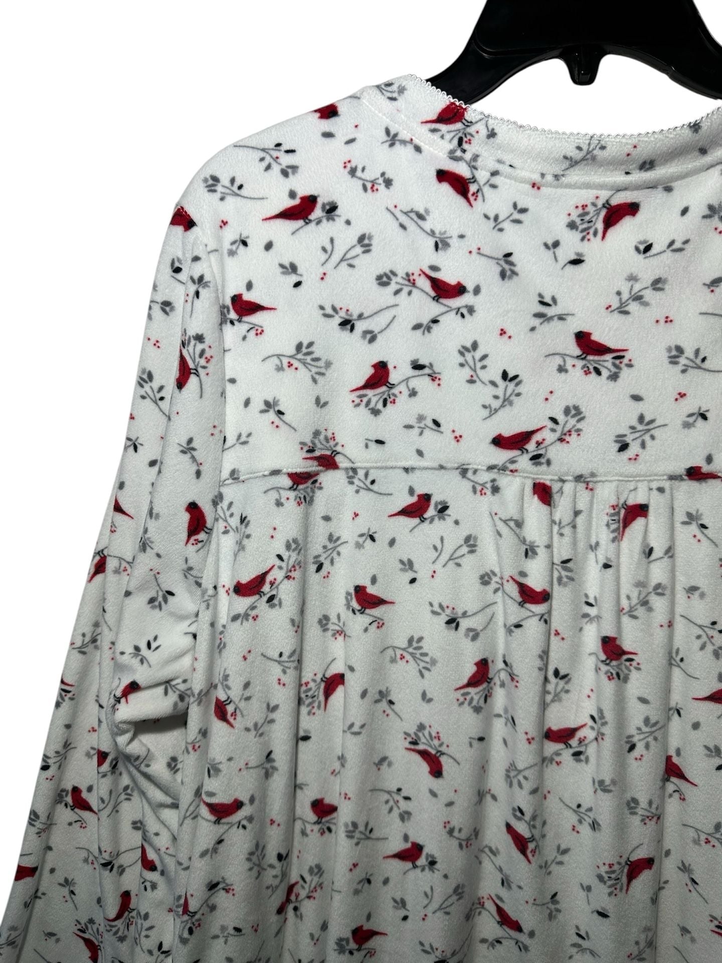 Aria Collection Nightgown Red Cardinal Velour Sleepwear Size 3X 7