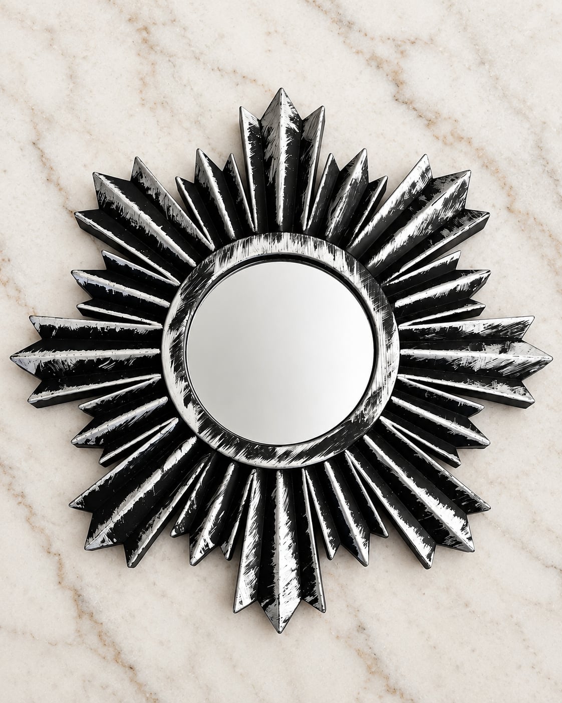 All American Collection Decorative Mirror Set 3 Piece Black Silver Wall 2