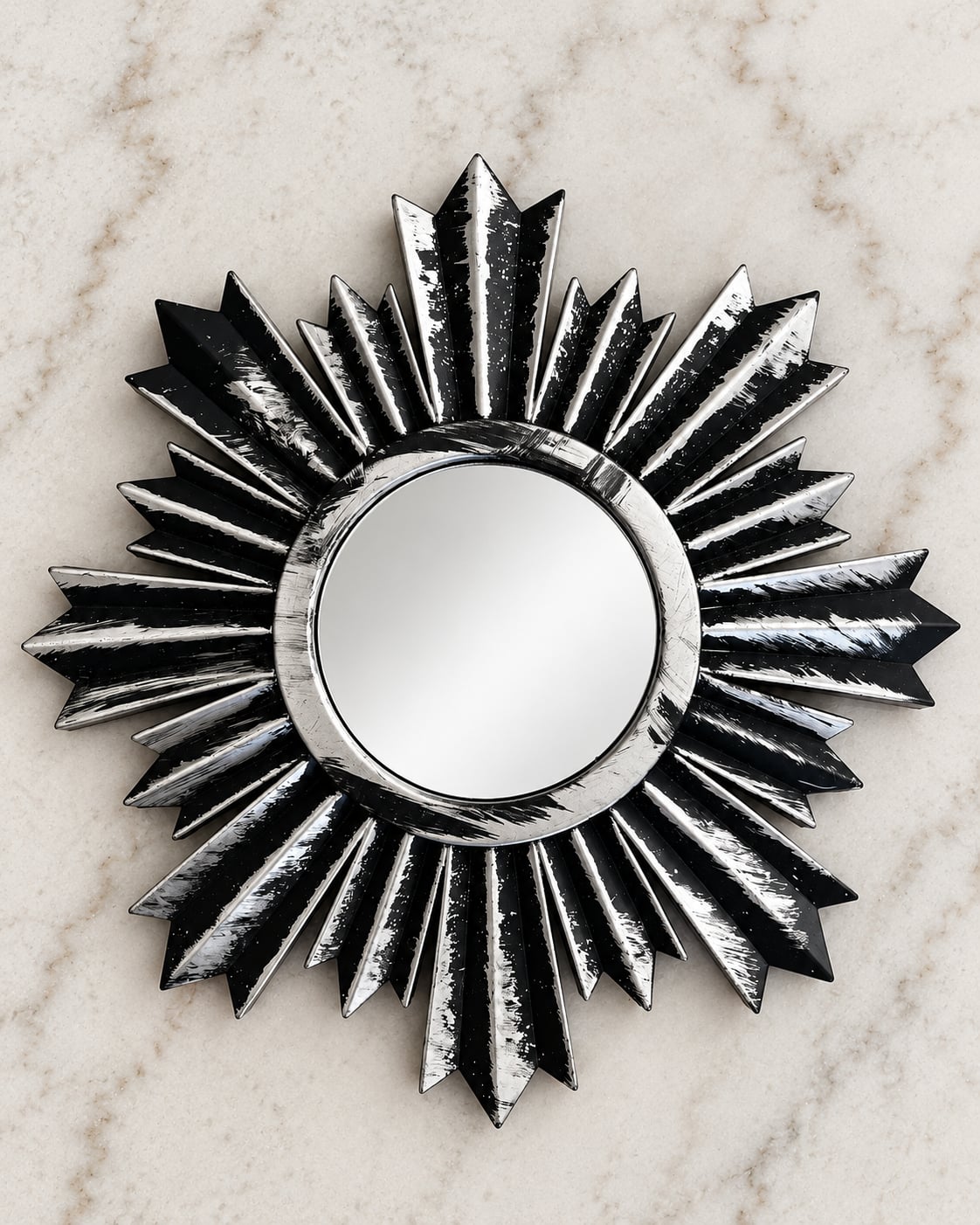 All American Collection Decorative Mirror Set 3 Piece Black Silver Wall 4
