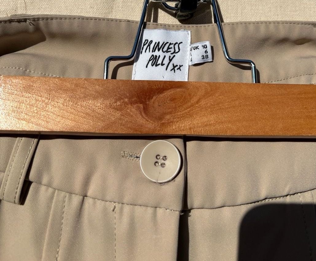 Princess Polly Khaki Pleated Pants Size 6 2
