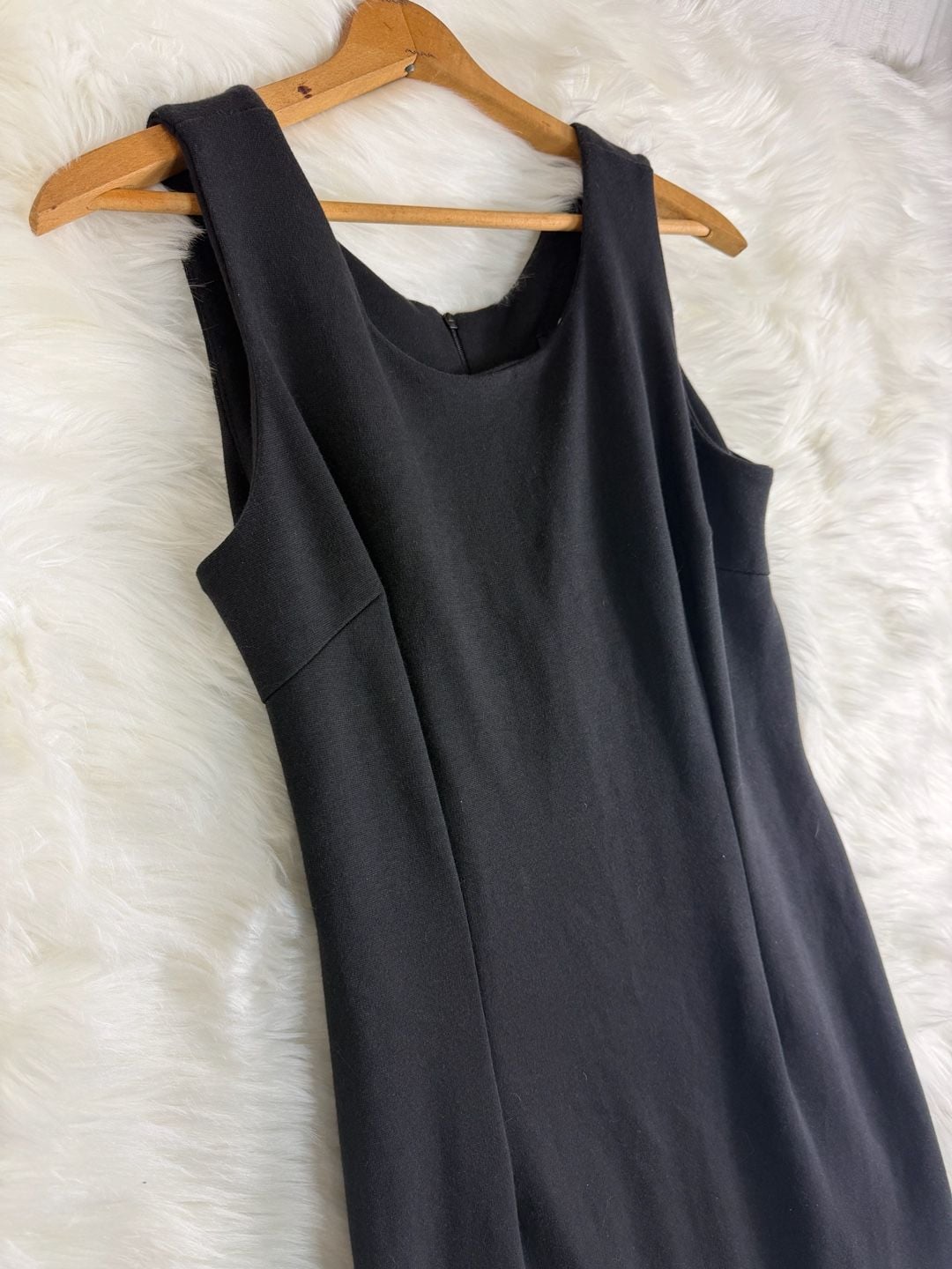 Vintage Metro Collection NY 10001 Black Sleeveless Princess Seam Sheath Dress 3