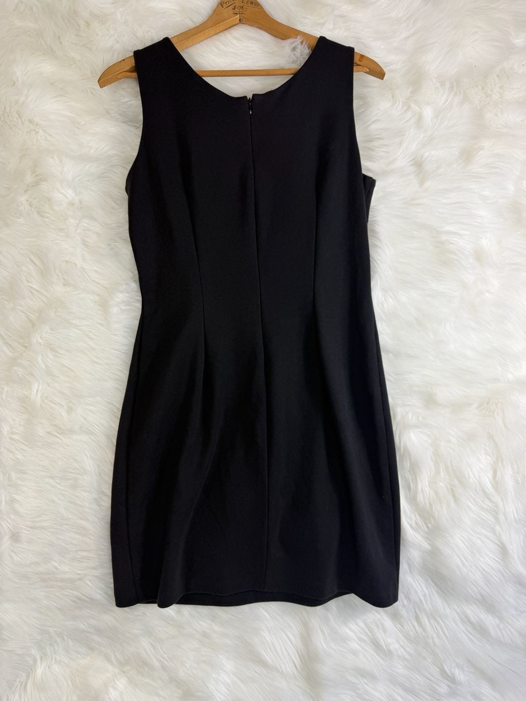 Vintage Metro Collection NY 10001 Black Sleeveless Princess Seam Sheath Dress 6