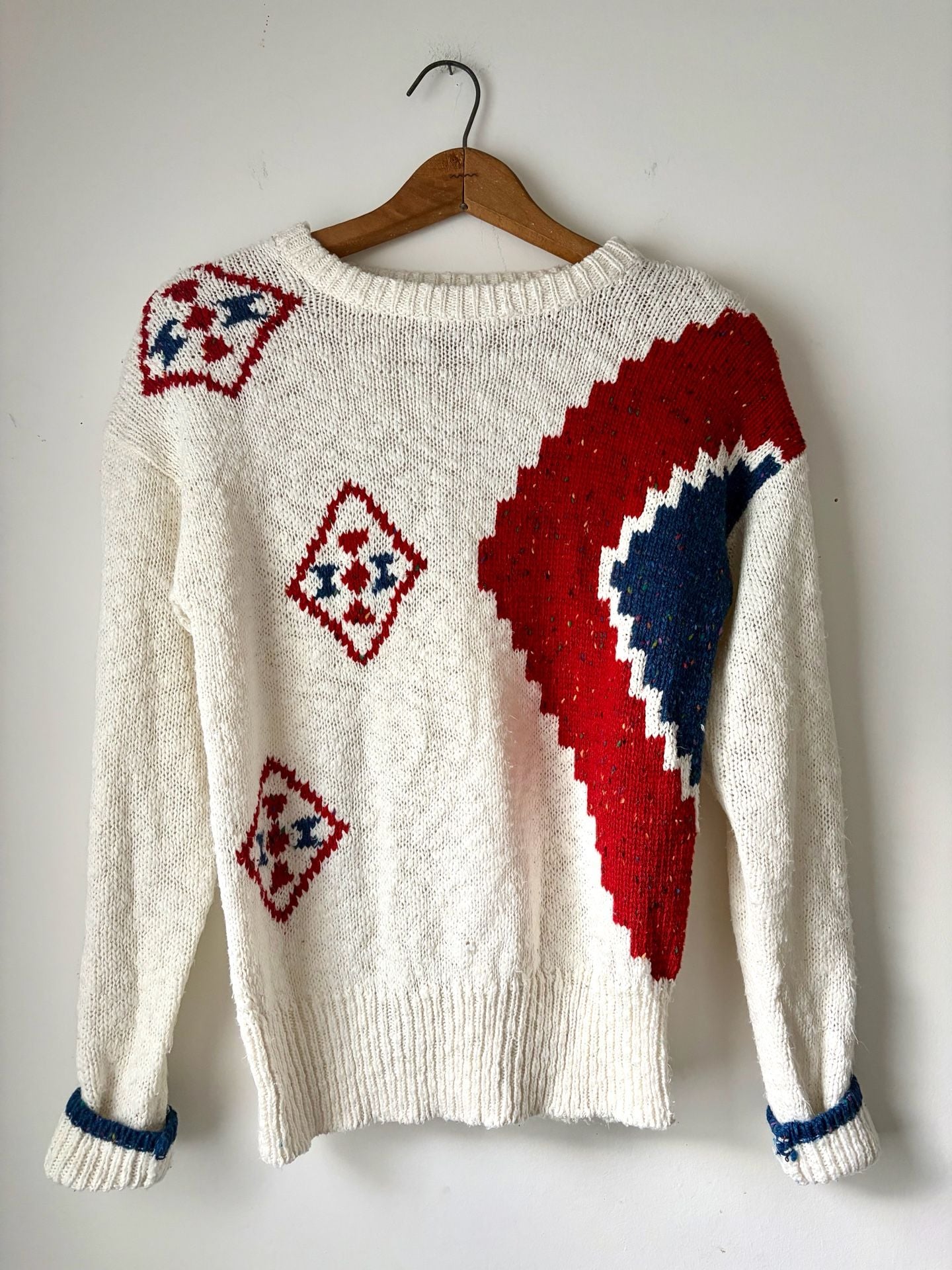 Vintage 1980s Knit Pullover Retro Sweater - Womens Small to Medium 2