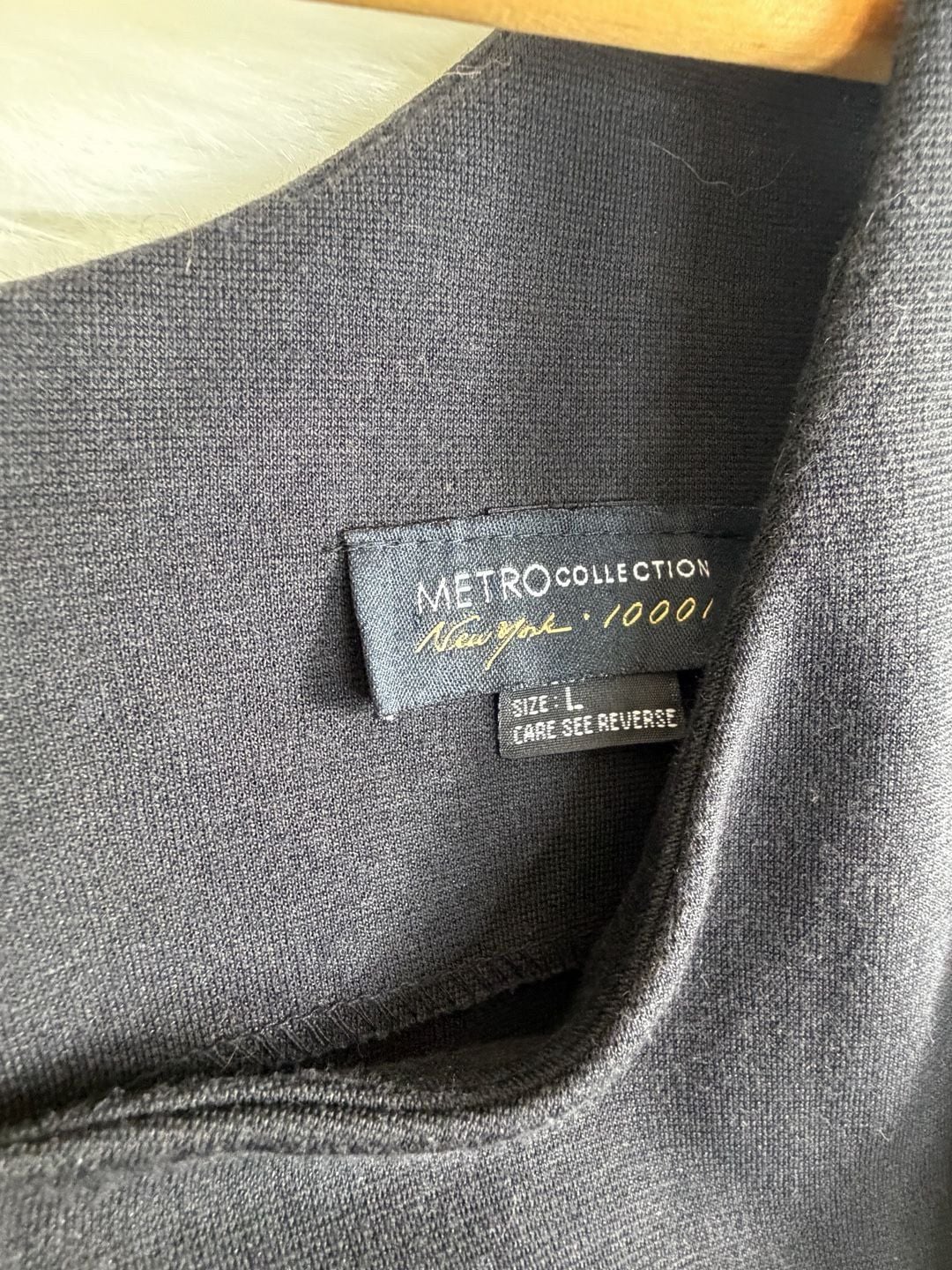 Vintage Metro Collection NY 10001 Black Sleeveless Princess Seam Sheath Dress 9