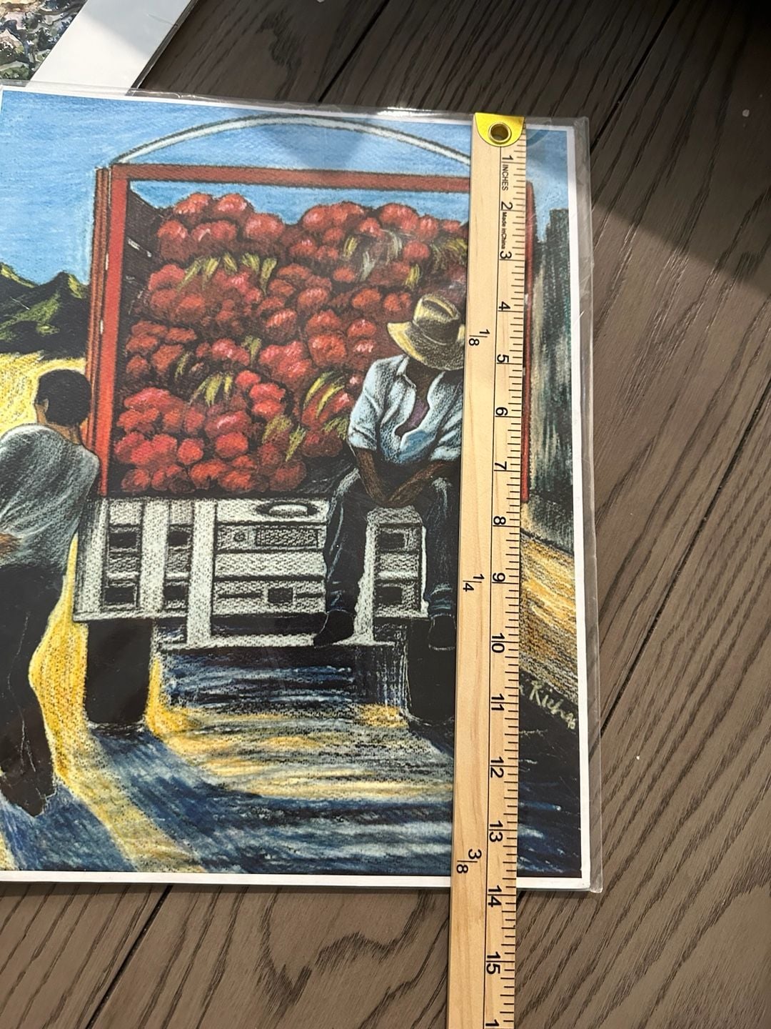 Color Laser Art Print of Fruit Vendors on Truck by Artist Lynn B. Rich 4