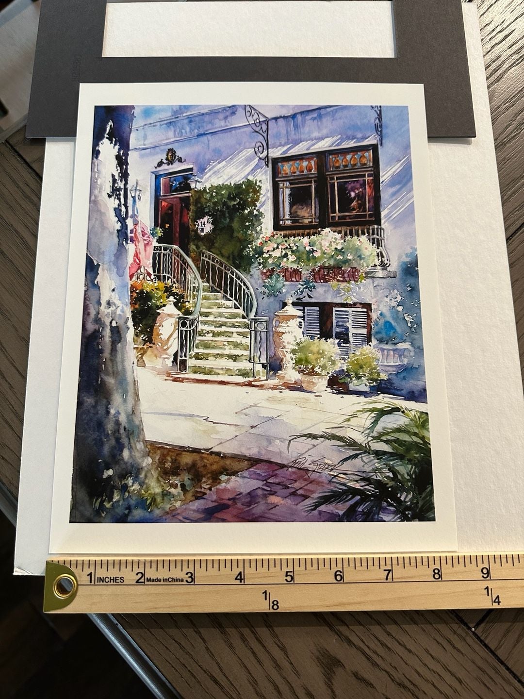 Pre owned,Ballastone Inn Savannah Watercolor Fine Art Reproduction by Phil Stark, 6