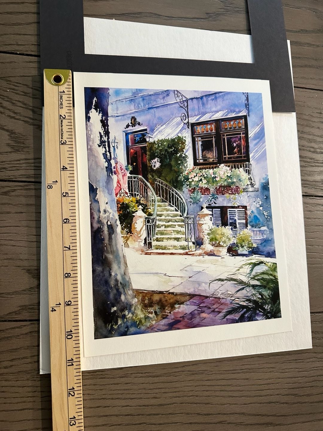 Pre owned,Ballastone Inn Savannah Watercolor Fine Art Reproduction by Phil Stark, 7