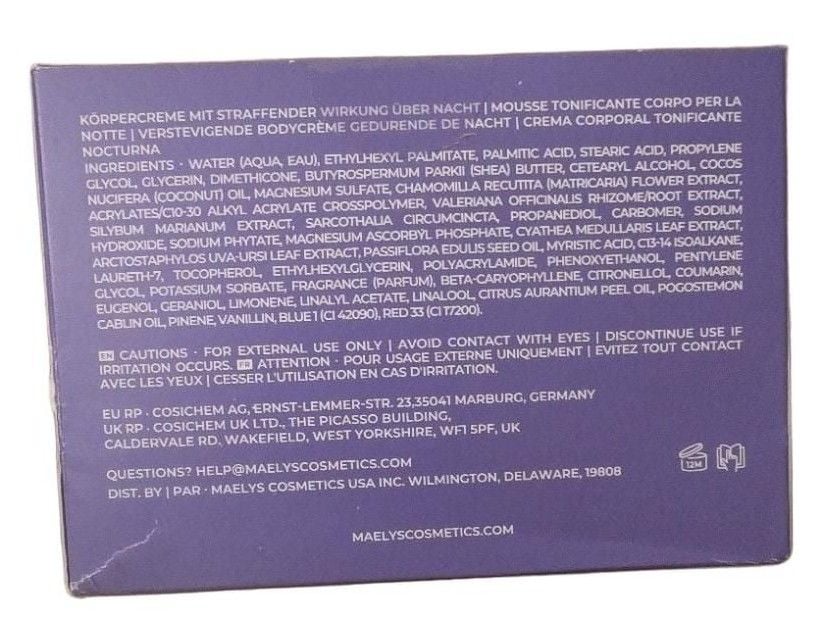 Maelys Get-Dreamy Overnight Toning Body Whip Size 200 mL New 6