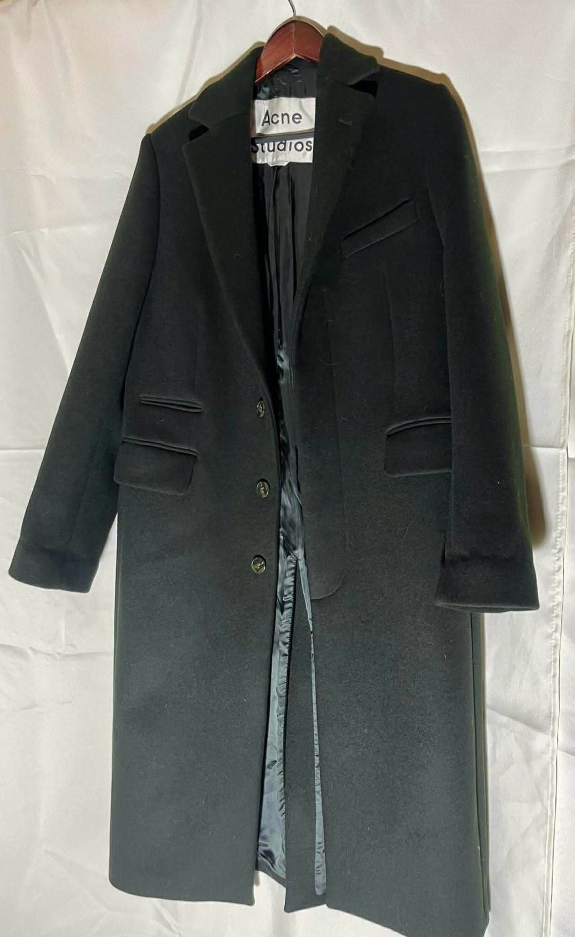 Acne Studios Wool Long Coat Black 3