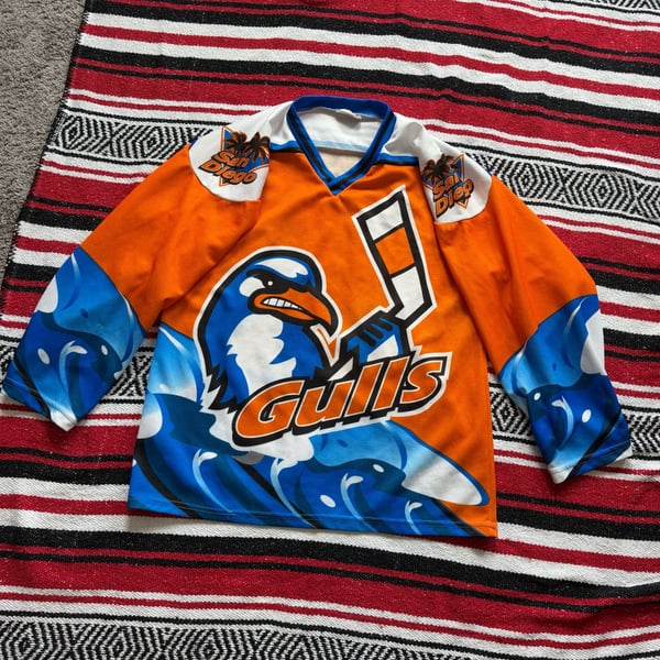 Vintage San Diego Gulls AOP Hockey Jersey - fits Sz M