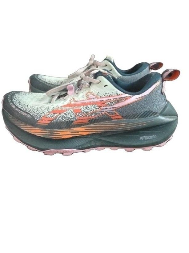 ASICS Trabuco Max 4 Trail Running Shoes Cold Moss Nova Orange 2
