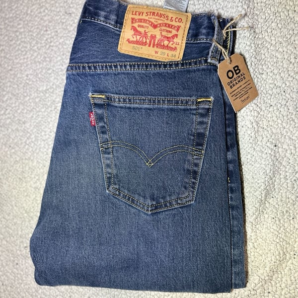 Levi's 501 Size 29x34 Medium Blue Denim Jeans