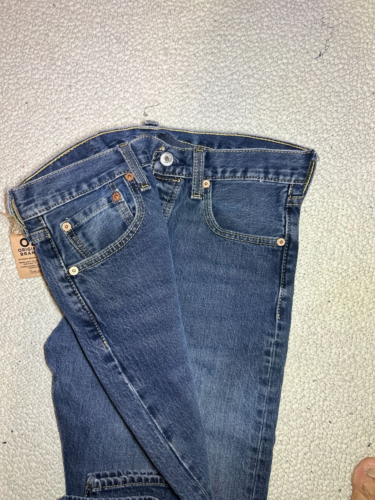 Levi's 501 Size 29x34 Medium Blue Denim Jeans 3
