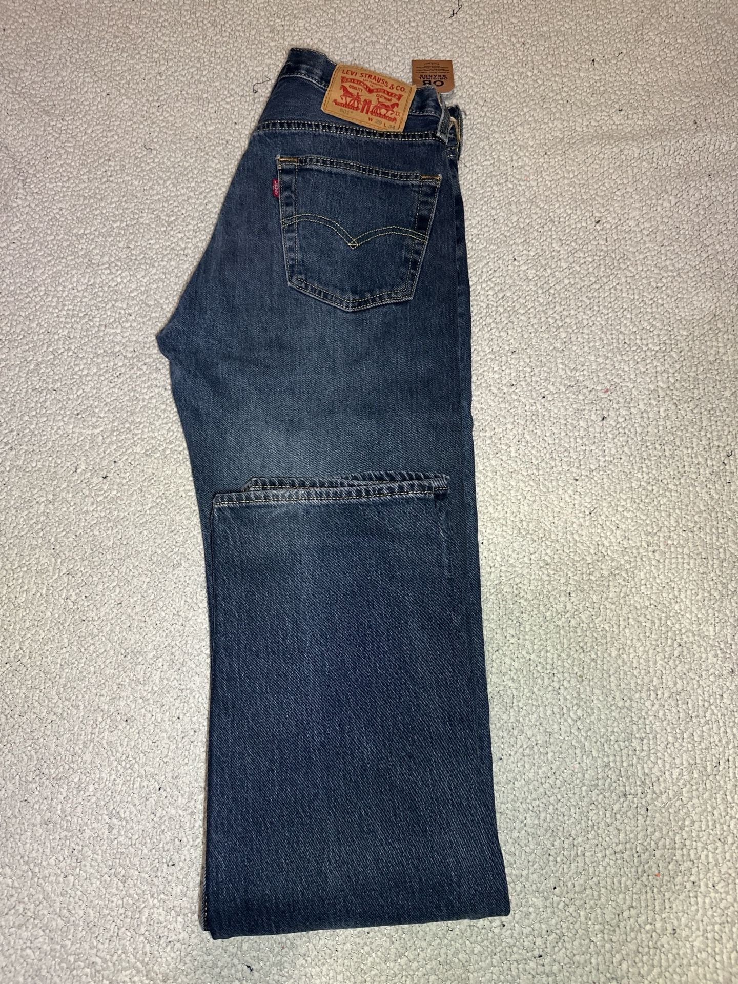 Levi's 501 Size 29x34 Medium Blue Denim Jeans 5