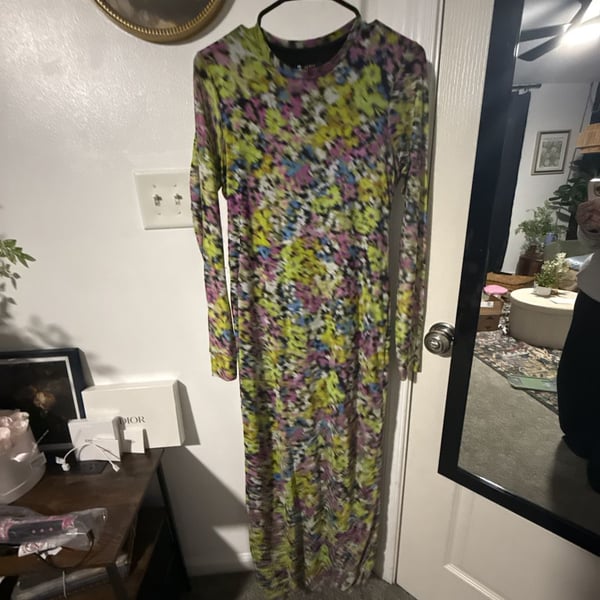 AFRM Long Sleeve Maxi Dress Floral Multi