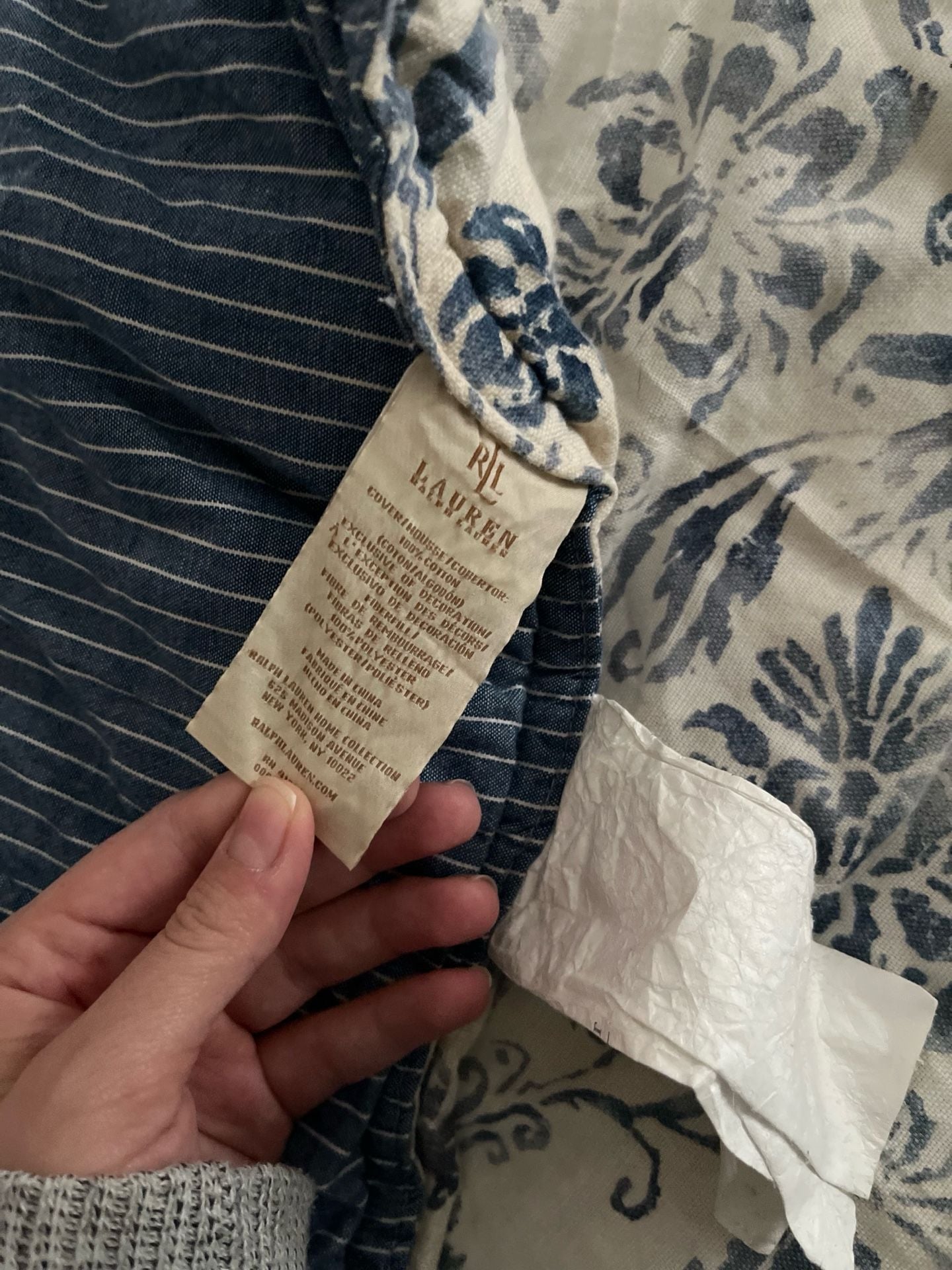 Ralph Lauren Home Lillian Block Print Reversible Comforter  7