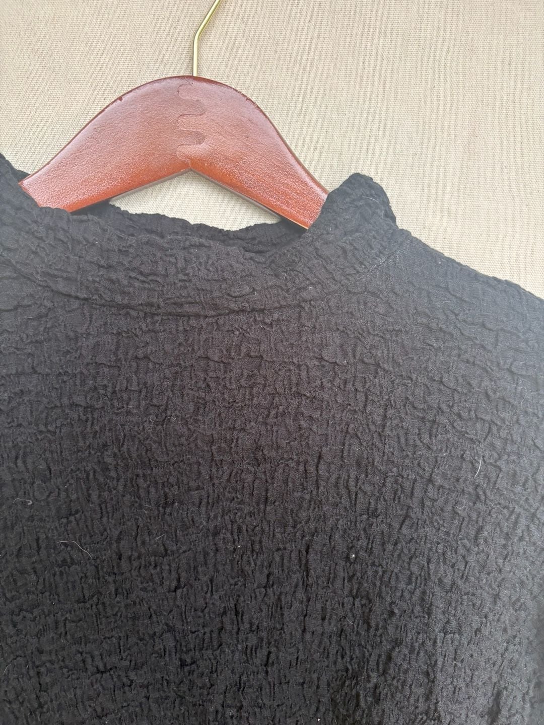 a new day Black Textured Mock Neck Long Sleeve Top Size L 4