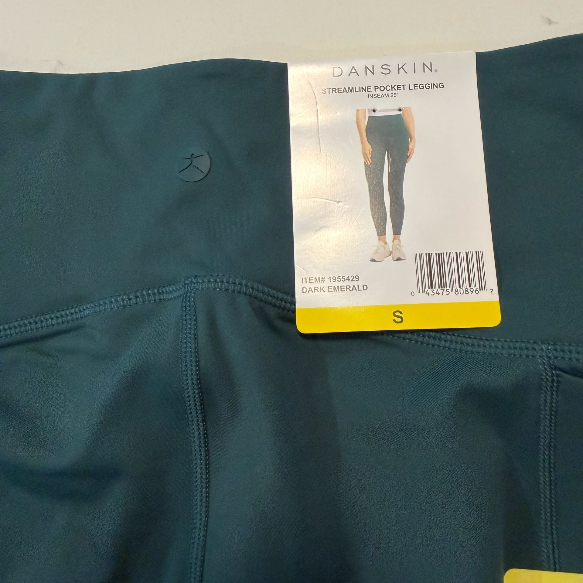 2 Piece Bundle Danskin Streamline Pocket Legging Size S Emerald 7