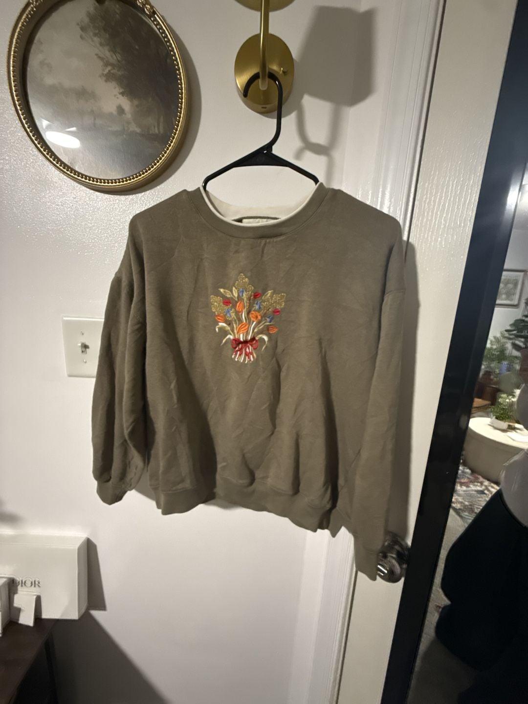 Morning Sun Floral Sweatshirt Brown Vintage 2