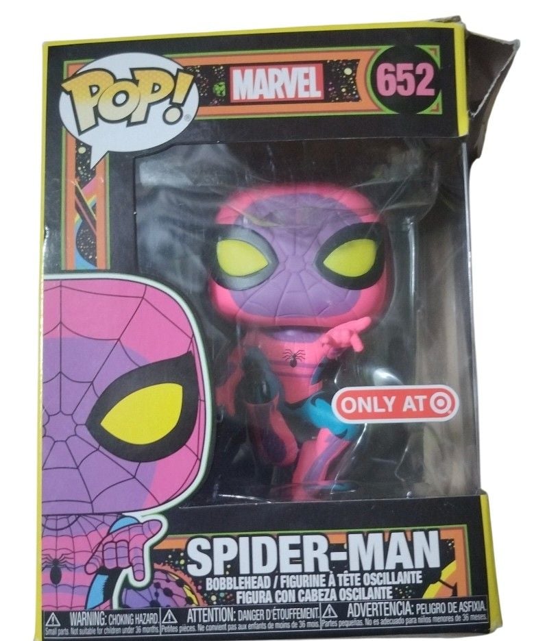 Funko Pop! Marvel Spider-Man #652 Black Light Target Exclusive 1