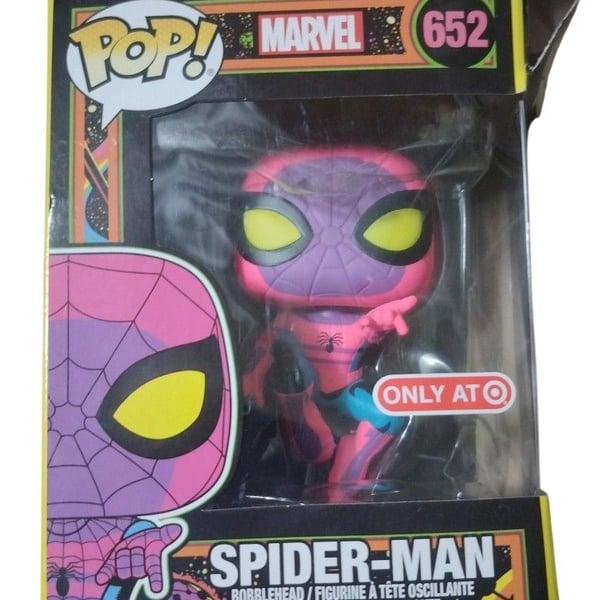Funko Pop! Marvel Spider-Man #652 Black Light Target Exclusive